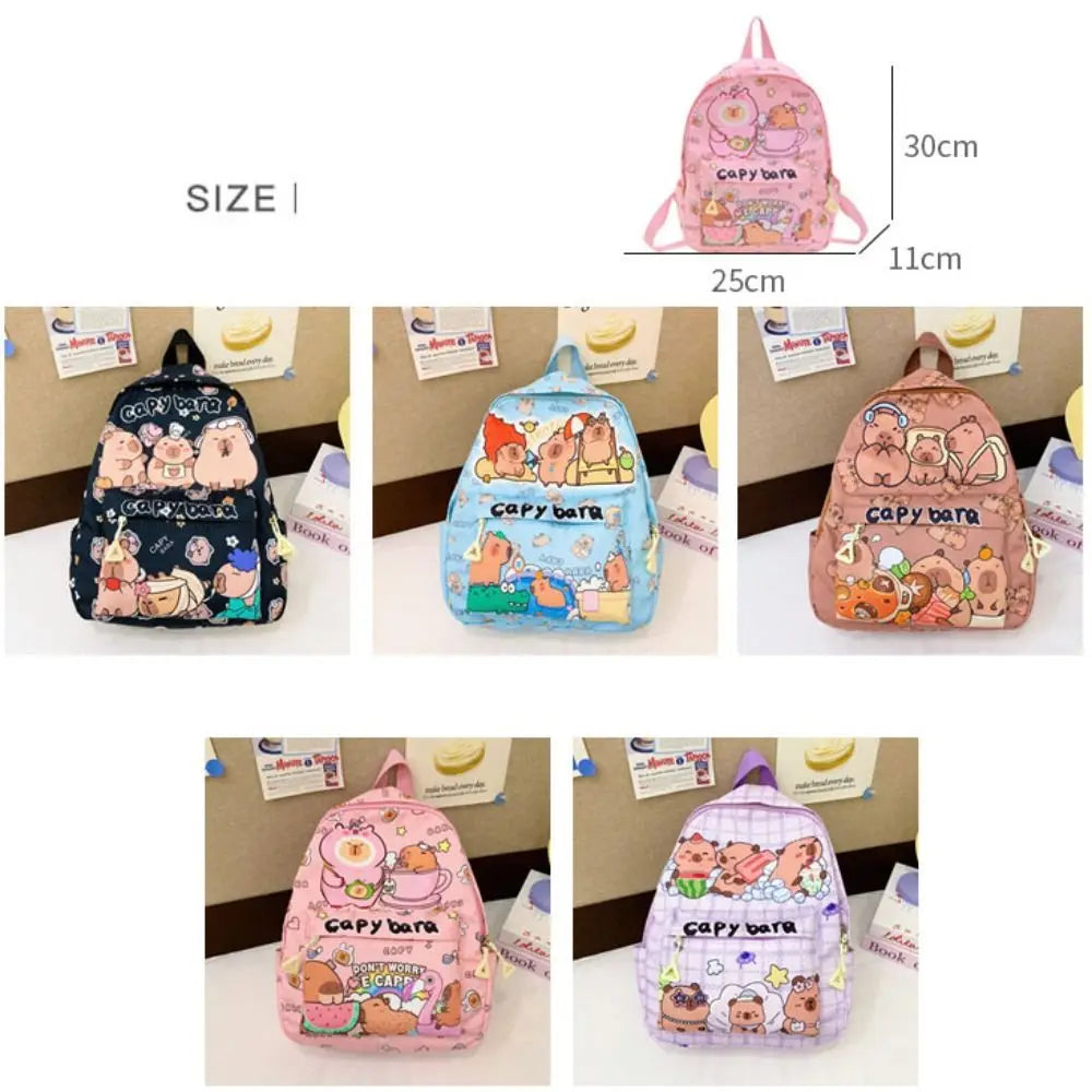 Cute Capybara Backpack – Lightweight & Spacious School Bag