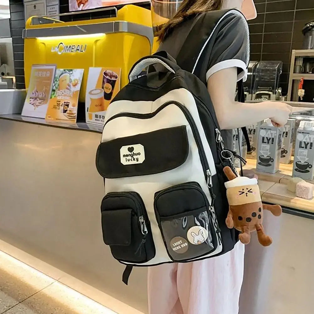 Cute Capybara Waterproof School Backpack – Large Capacity Student Bag with Adjustable Straps