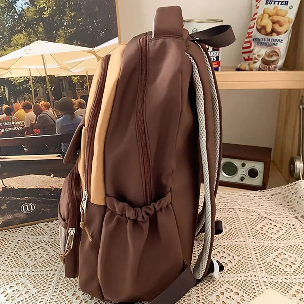 Cute Capybara Waterproof School Backpack – Large Capacity Student Bag with Adjustable Straps