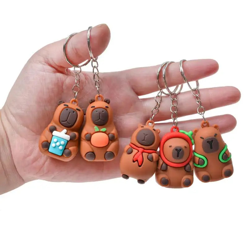 Capybara Blind Box – 24pc Surprise PVC Figures & Keychains