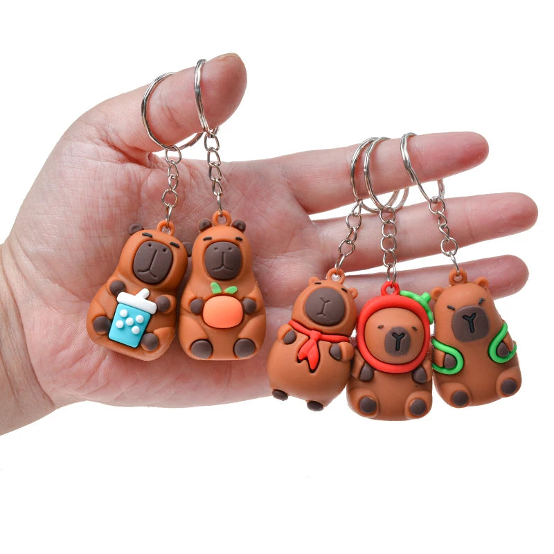 Capybara Blind Box – 24pc Surprise PVC Figures & Keychains