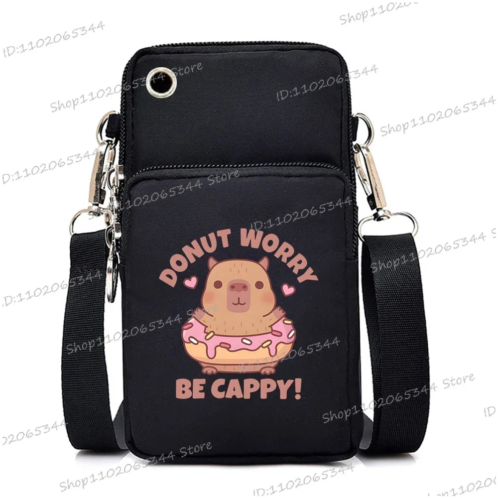 Capybara Boba Tea Messenger Bag – Cute Small Crossbody & Coin Purse