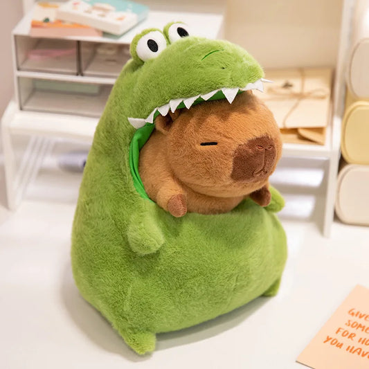 Crocodile Capybara Plush Toy – Cute Anime Stuffed Animal Pillow