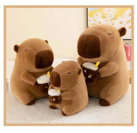 Fluffy Capybara Plush Toy – Kawaii Stuffed Animal Doll (30/40/50cm)