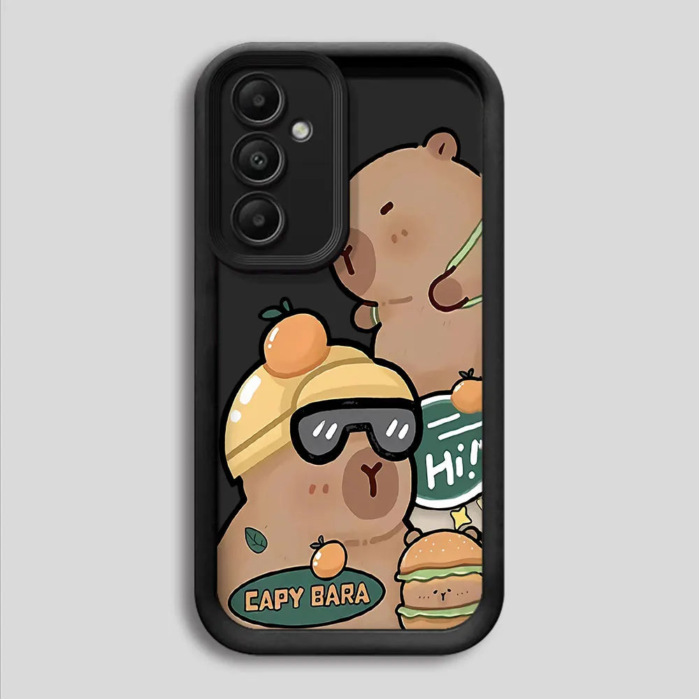 Capybara Phone Case for Samsung Galaxy A Series – Soft Silicone Shockproof Cover