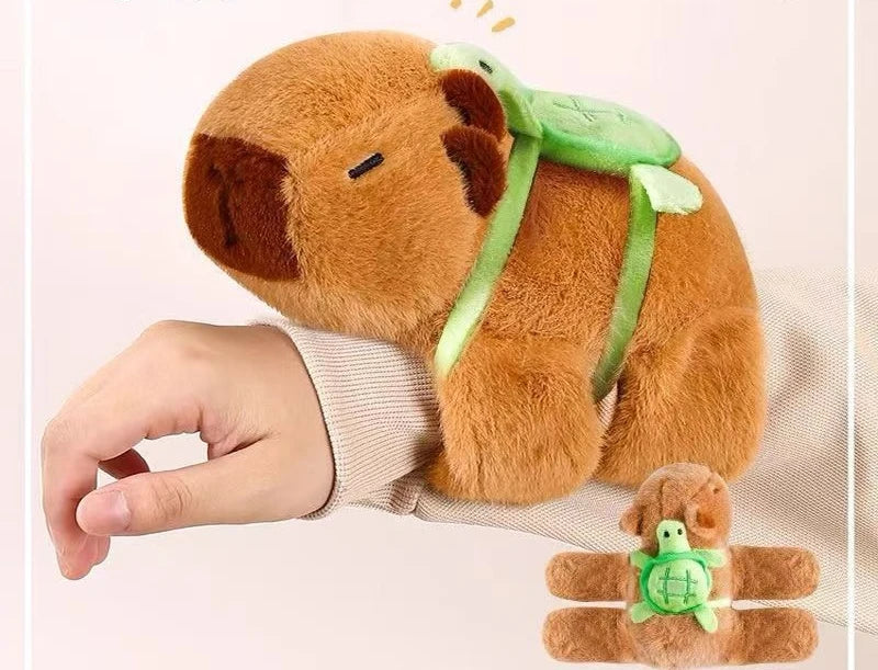 Capybara Hug Slap Bracelet – Plush Toy Wristband