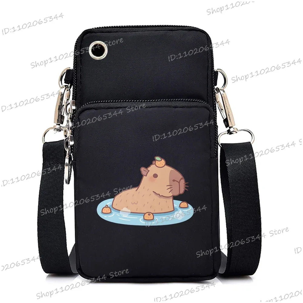 Capybara Boba Tea Messenger Bag – Cute Small Crossbody & Coin Purse