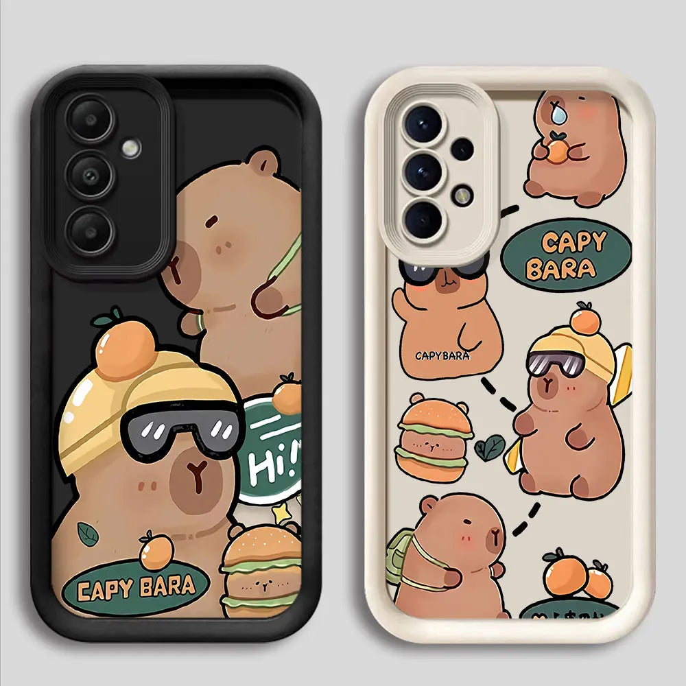 Capybara Phone Case for Samsung Galaxy A Series – Soft Silicone Shockproof Cover
