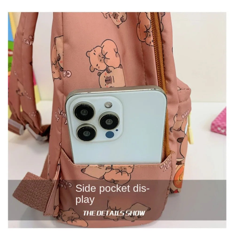 Cute Capybara Backpack – Lightweight & Spacious School Bag