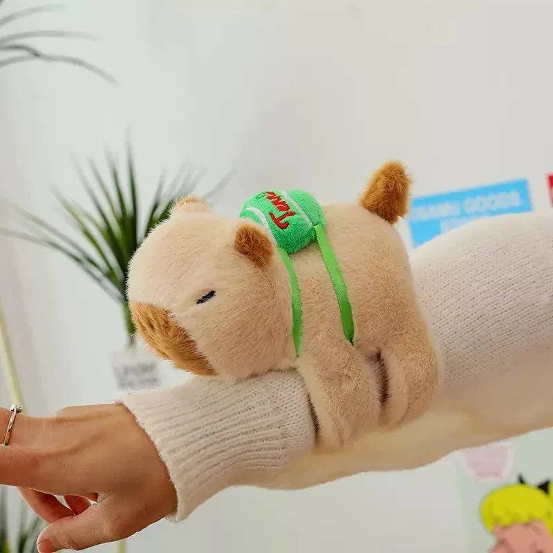 Capybara Hug Slap Bracelet – Plush Toy Wristband