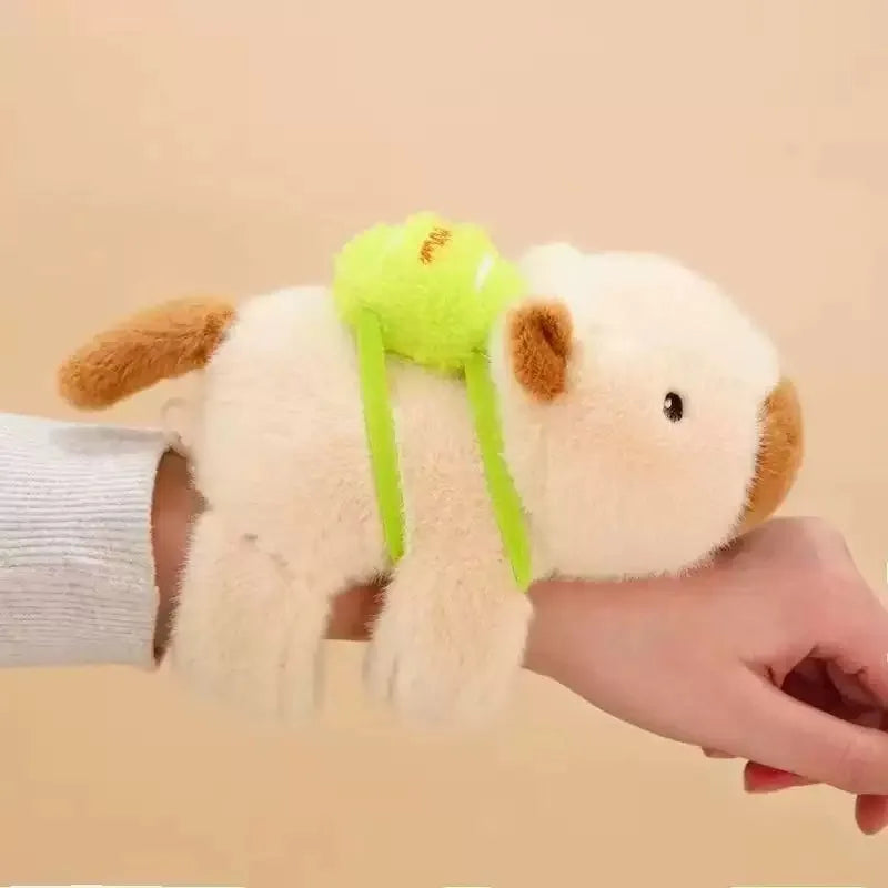 Capybara Hug Slap Bracelet – Plush Toy Wristband