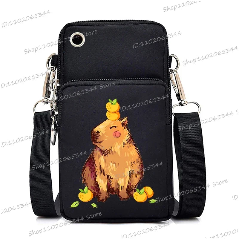 Capybara Boba Tea Messenger Bag – Cute Small Crossbody & Coin Purse