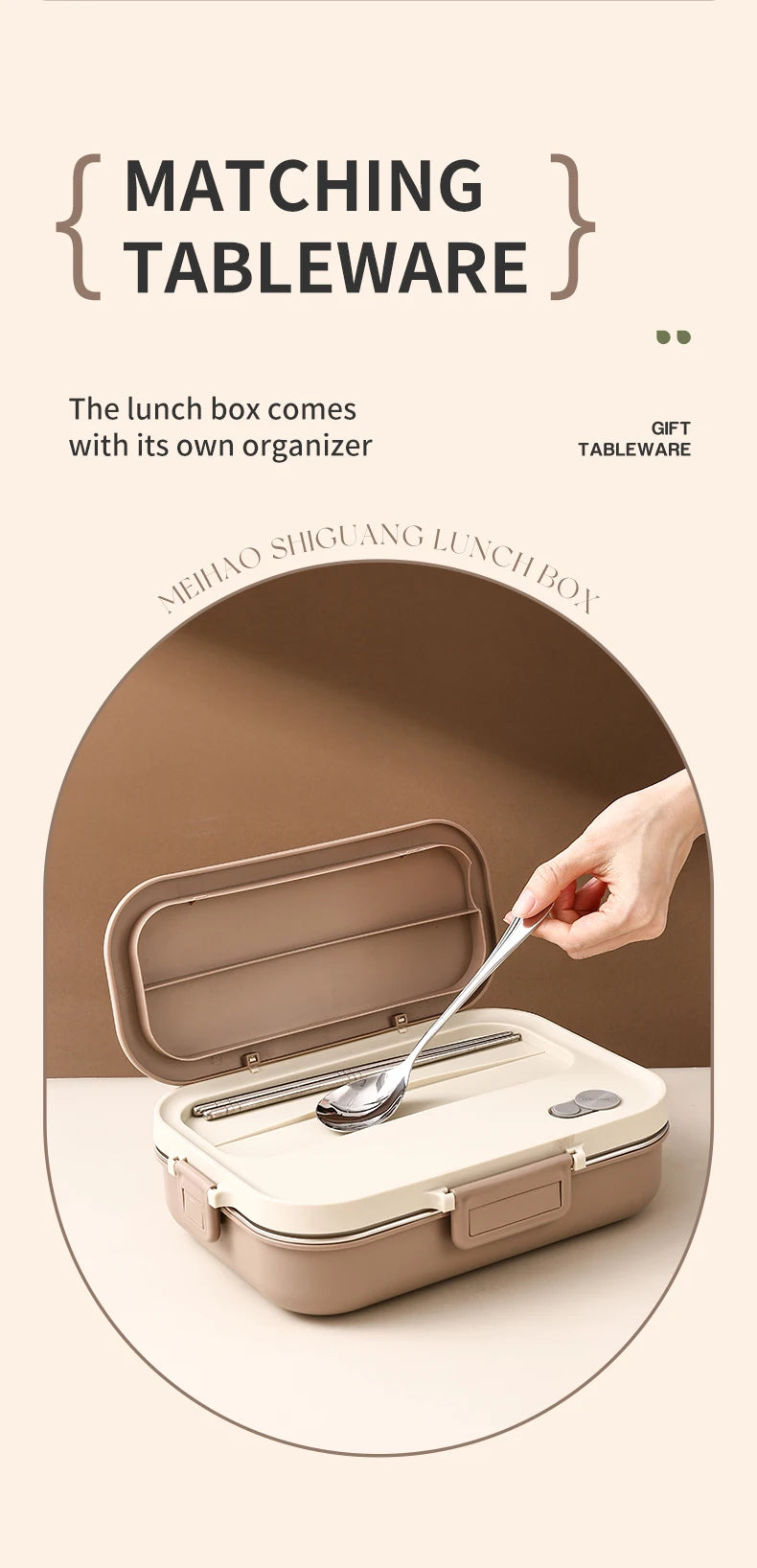 Cute Capybara Stainless Steel Lunch Box (With Cutlery)