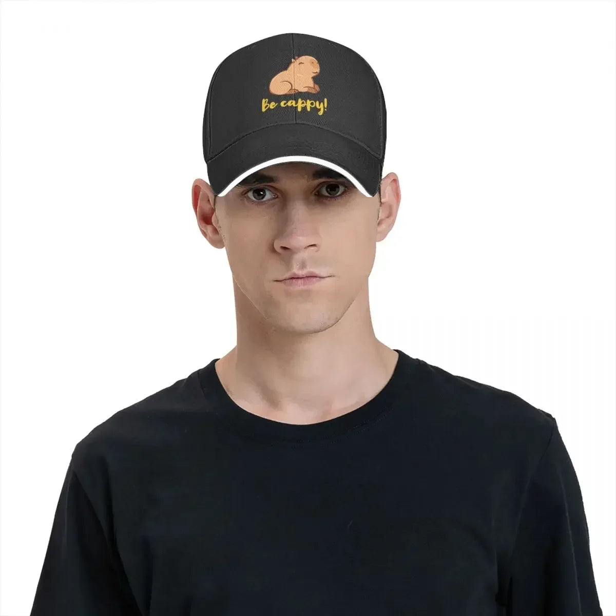 “Be Cappy” Capybara Baseball Cap – Unisex Adjustable Sun Hat