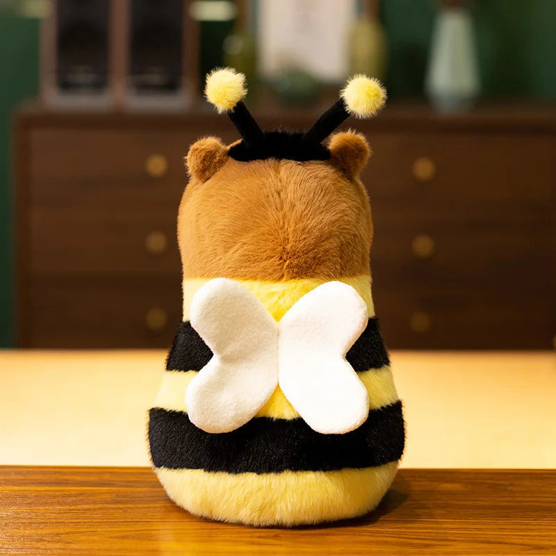 Bee Capybara Plush Toy – Cute Kawaii Stuffed Animal Doll (23/33cm)