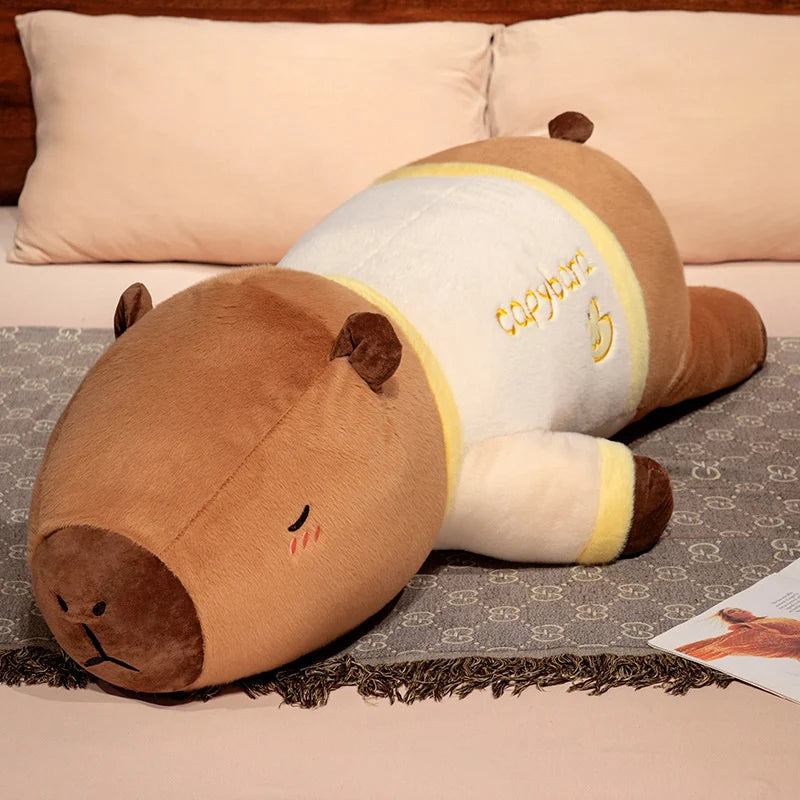 Giant Capybara Plush Toy – 75cm Soft Stuffed Animal Pillow