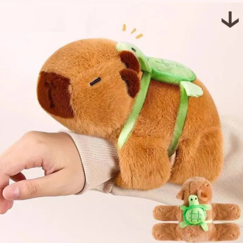 Capybara Hug Slap Bracelet – Plush Toy Wristband