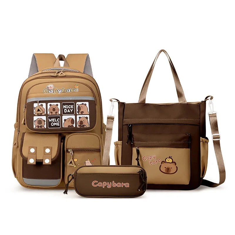Capybara Cartoon Backpack – Lightweight, Durable & Adorably Cute