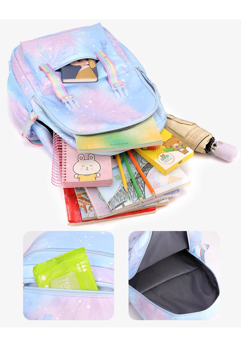 Capybara & Watermelon Graphic School Backpack – Cute Cartoon Bag for Kids