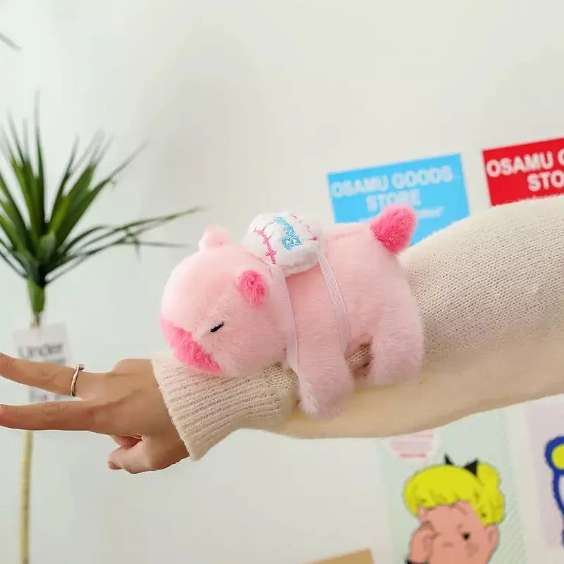 Capybara Hug Slap Bracelet – Plush Toy Wristband