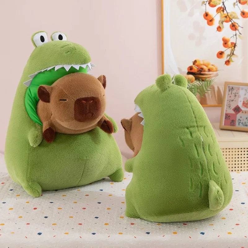 Crocodile Capybara Plush Toy – Cute Anime Stuffed Animal Pillow