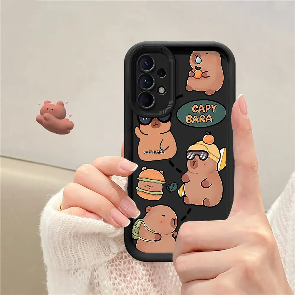 Capybara Phone Case for Samsung Galaxy A Series – Soft Silicone Shockproof Cover