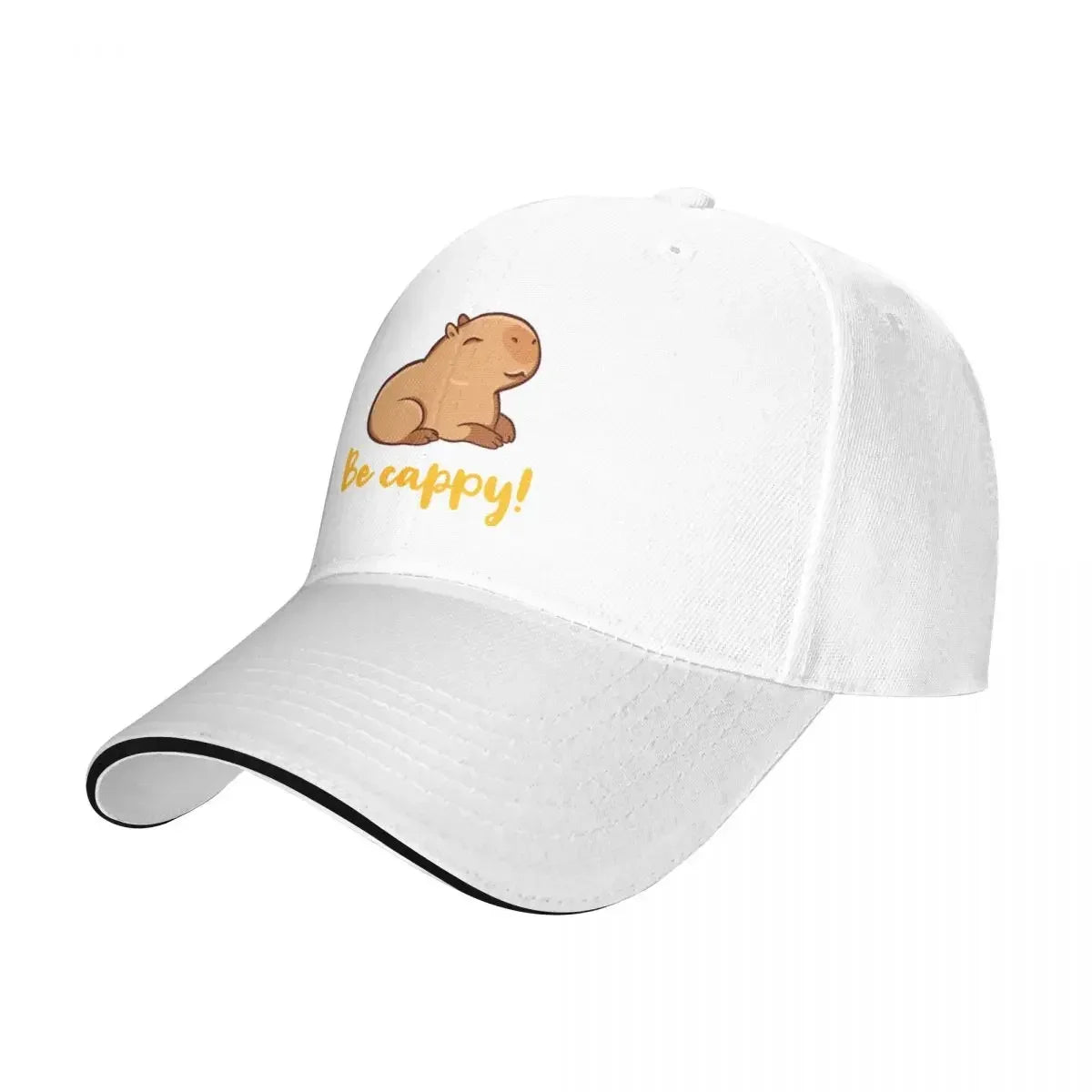 “Be Cappy” Capybara Baseball Cap – Unisex Adjustable Sun Hat