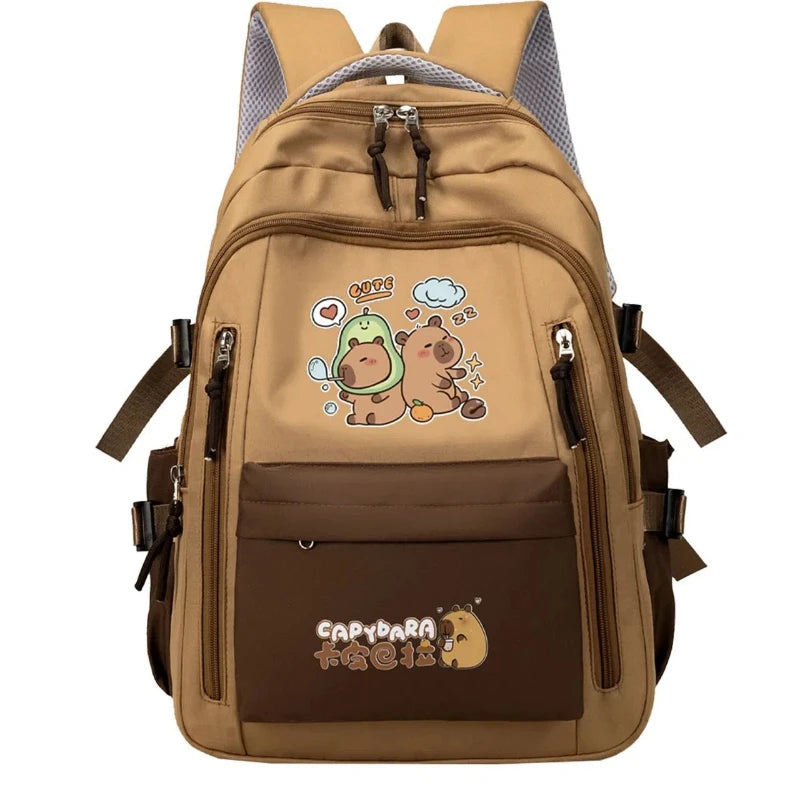 Capybara Cartoon Backpack – Lightweight, Durable & Adorably Cute