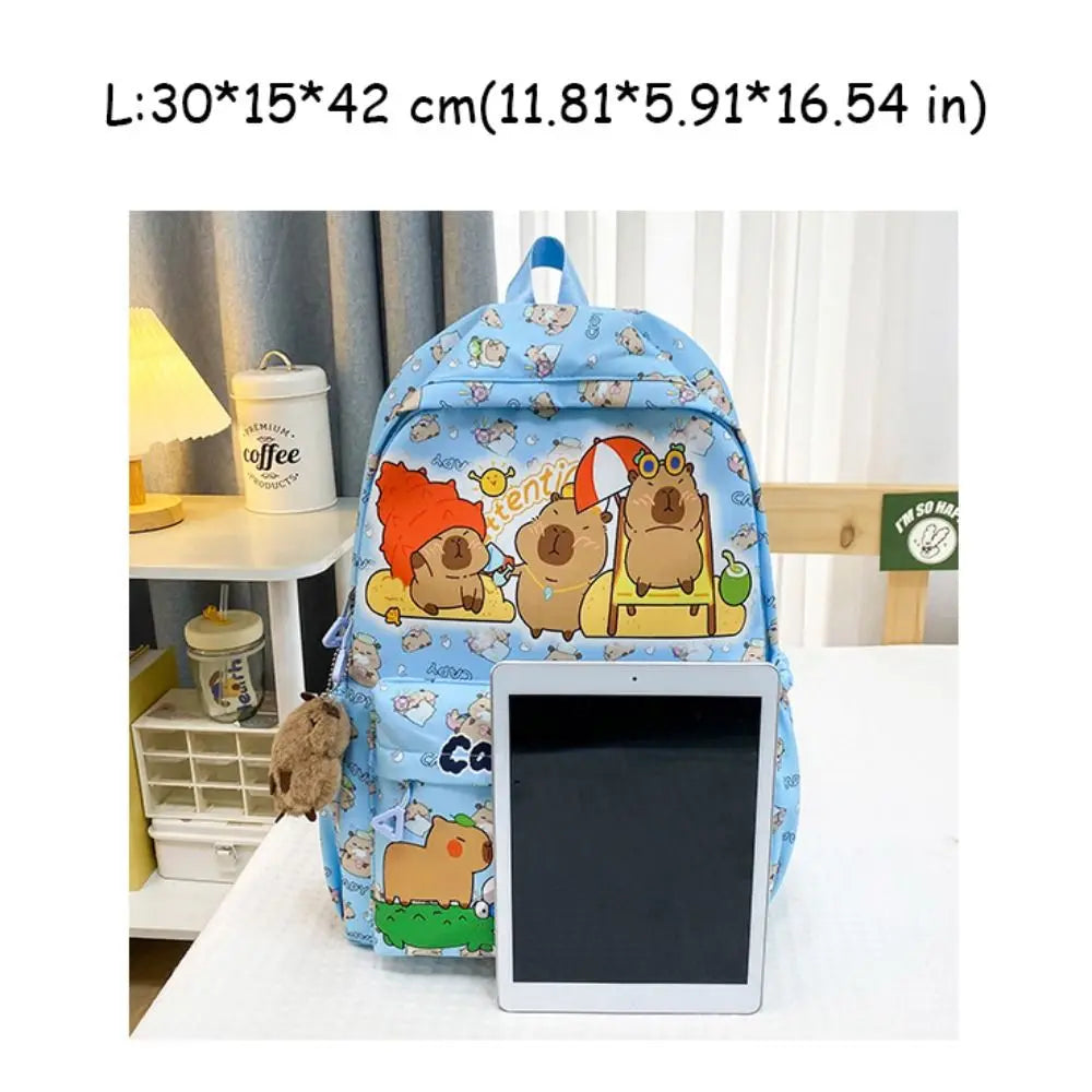 Cute Capybara Backpack – Lightweight & Spacious School Bag