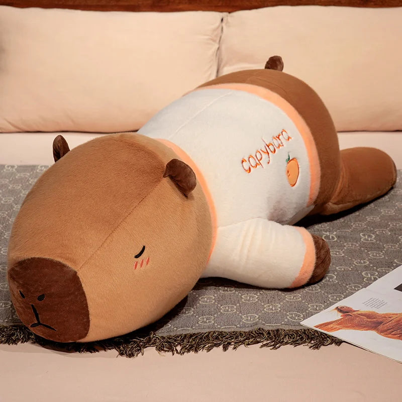 Giant Capybara Plush Toy – 75cm Soft Stuffed Animal Pillow