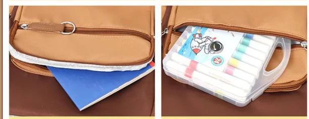 Waterproof Capybara Backpack or Schoolbag for Kids and Teenagers with Plush Keychain