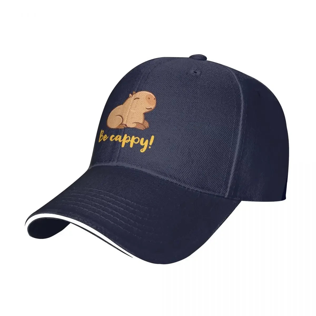 “Be Cappy” Capybara Baseball Cap – Unisex Adjustable Sun Hat
