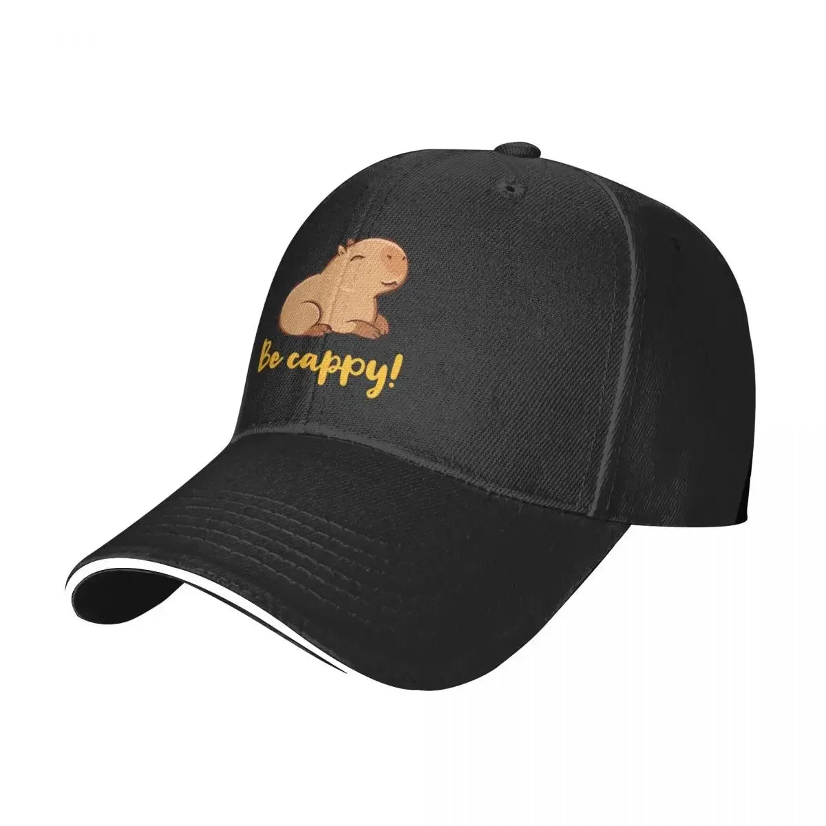 “Be Cappy” Capybara Baseball Cap – Unisex Adjustable Sun Hat