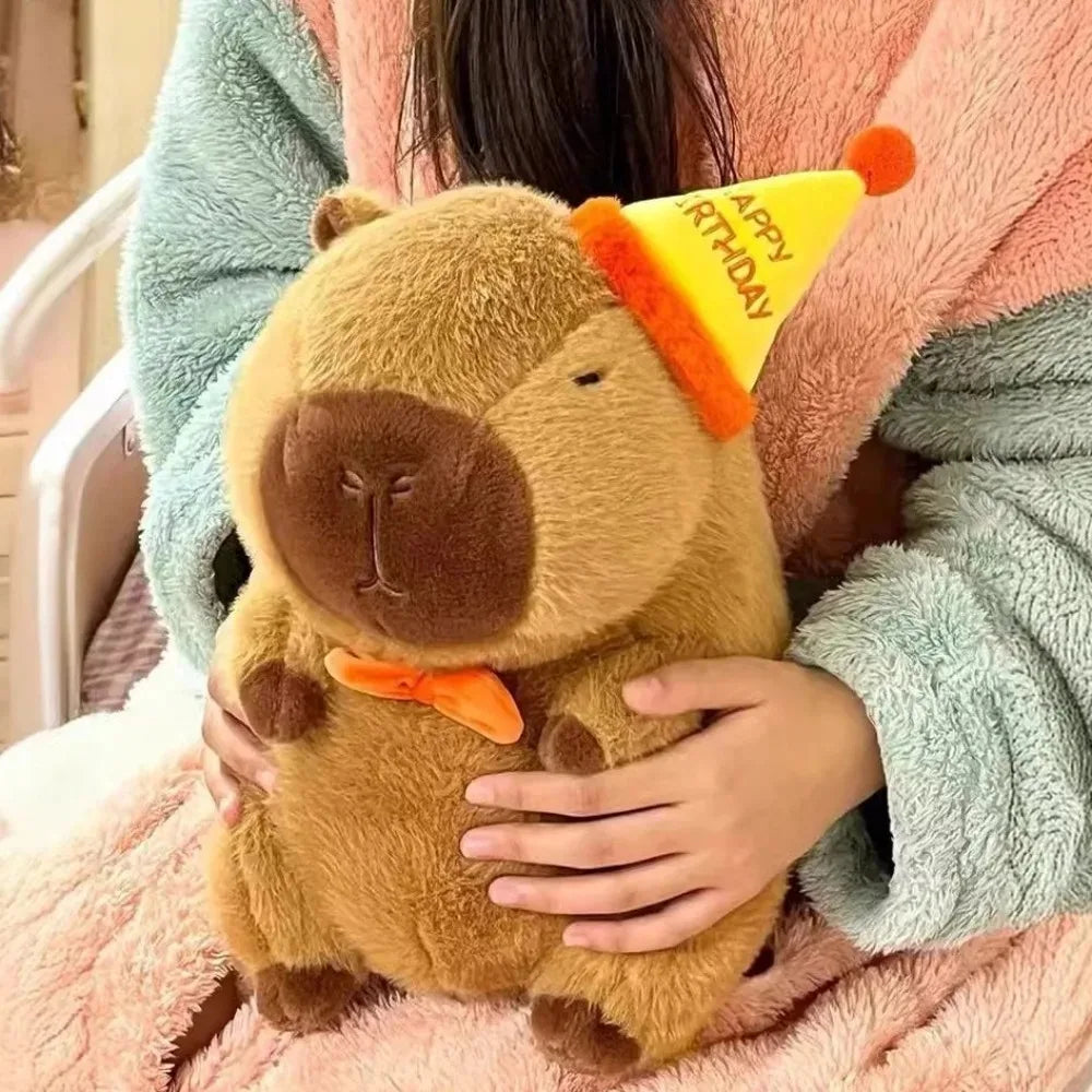 Kawaii Capybara 'Happy Birthday' Plushie