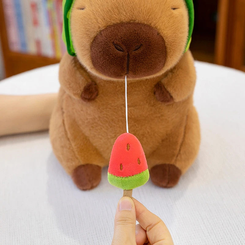Watermelon Capybara Plush Toy – Cute Stuffed Animal Doll (23/30cm)