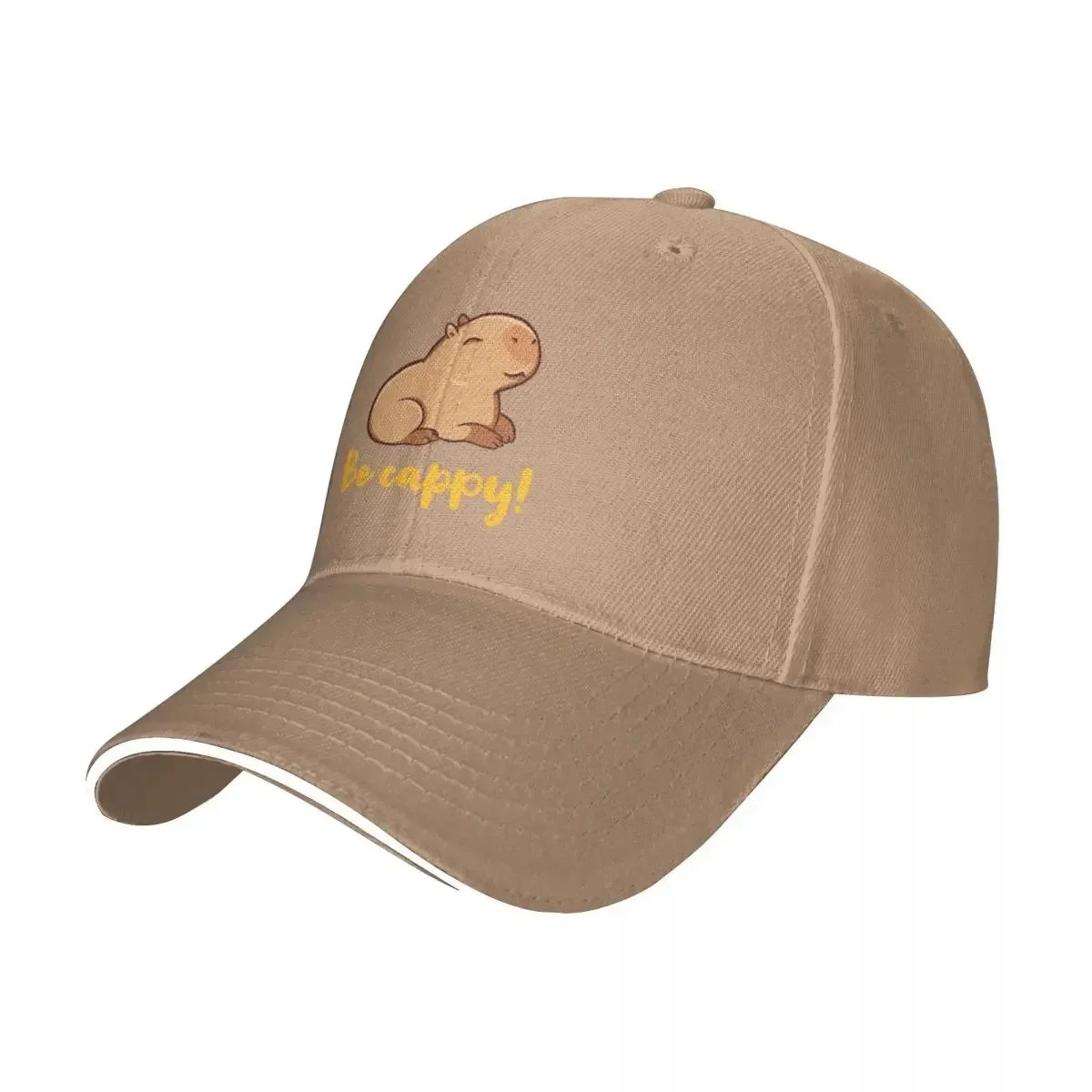“Be Cappy” Capybara Baseball Cap – Unisex Adjustable Sun Hat