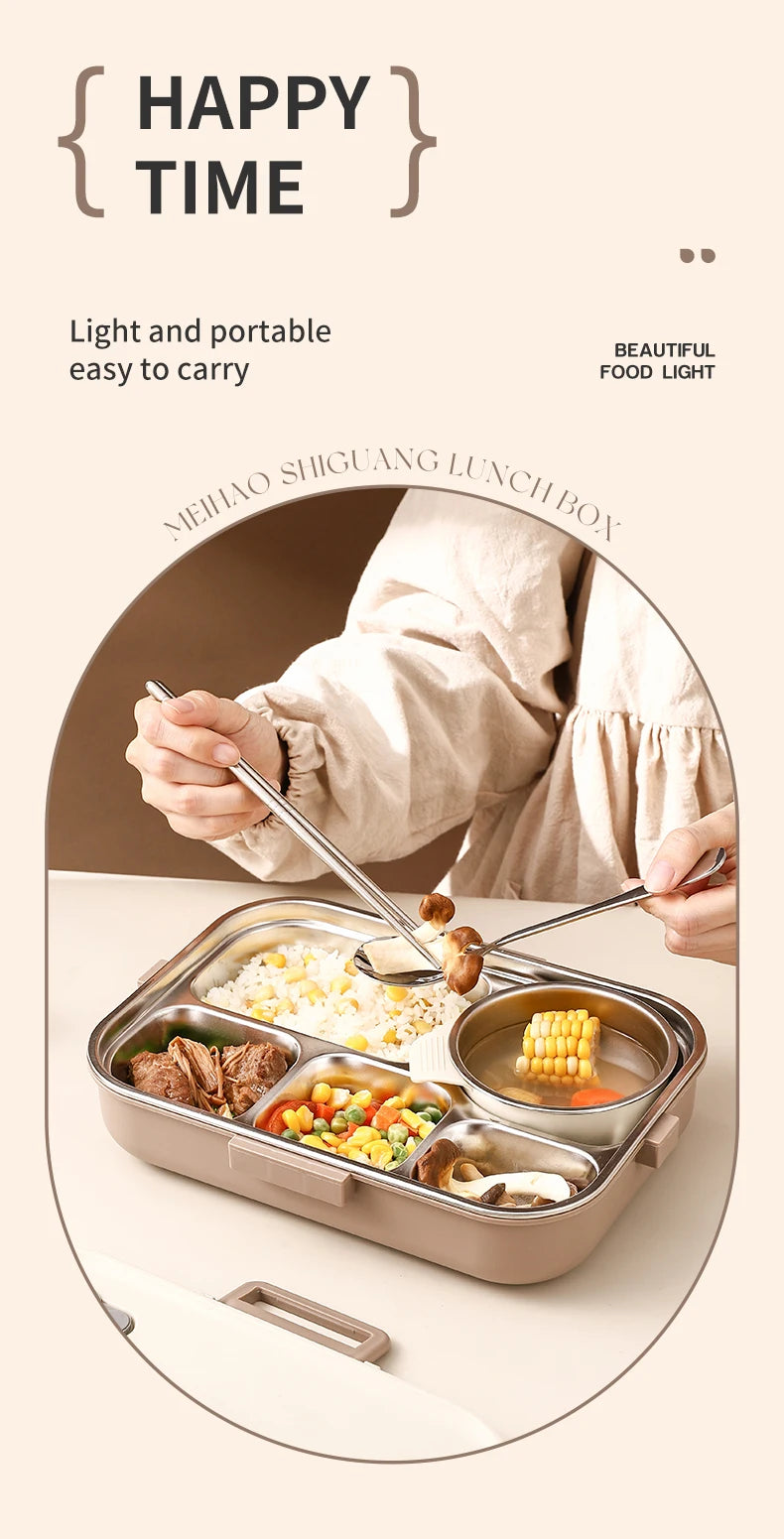 Cute Capybara Stainless Steel Lunch Box (With Cutlery)