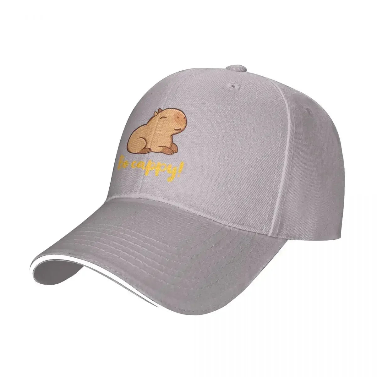 “Be Cappy” Capybara Baseball Cap – Unisex Adjustable Sun Hat
