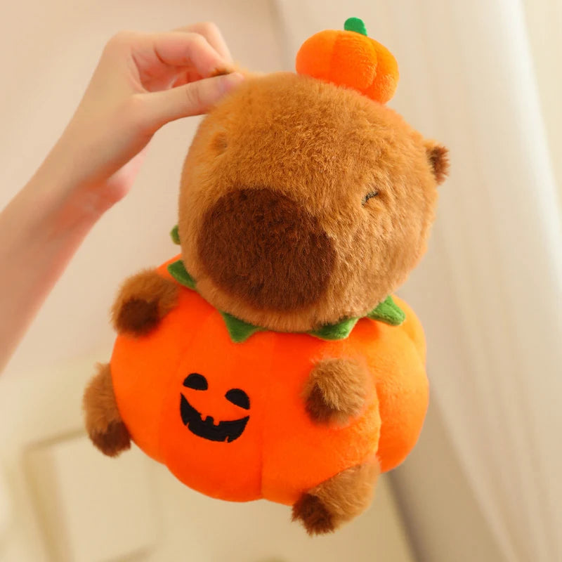 Halloween Capybara Plush Toy – Pumpkin Capybara Doll Pillow (25–50cm)
