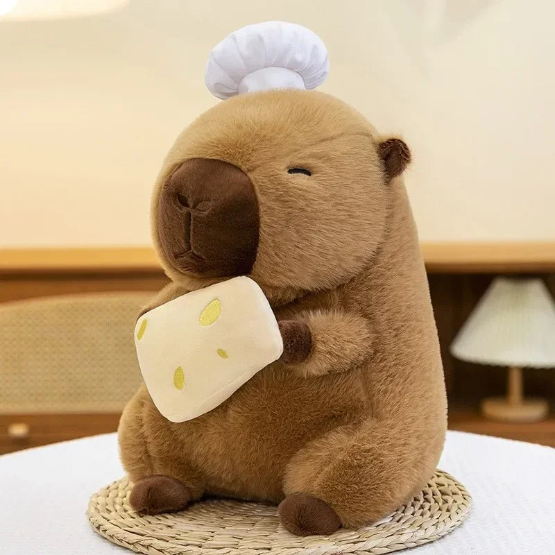 Chef Capybara Plush Toy – Cute Kawaii Stuffed Animal Doll (30cm)