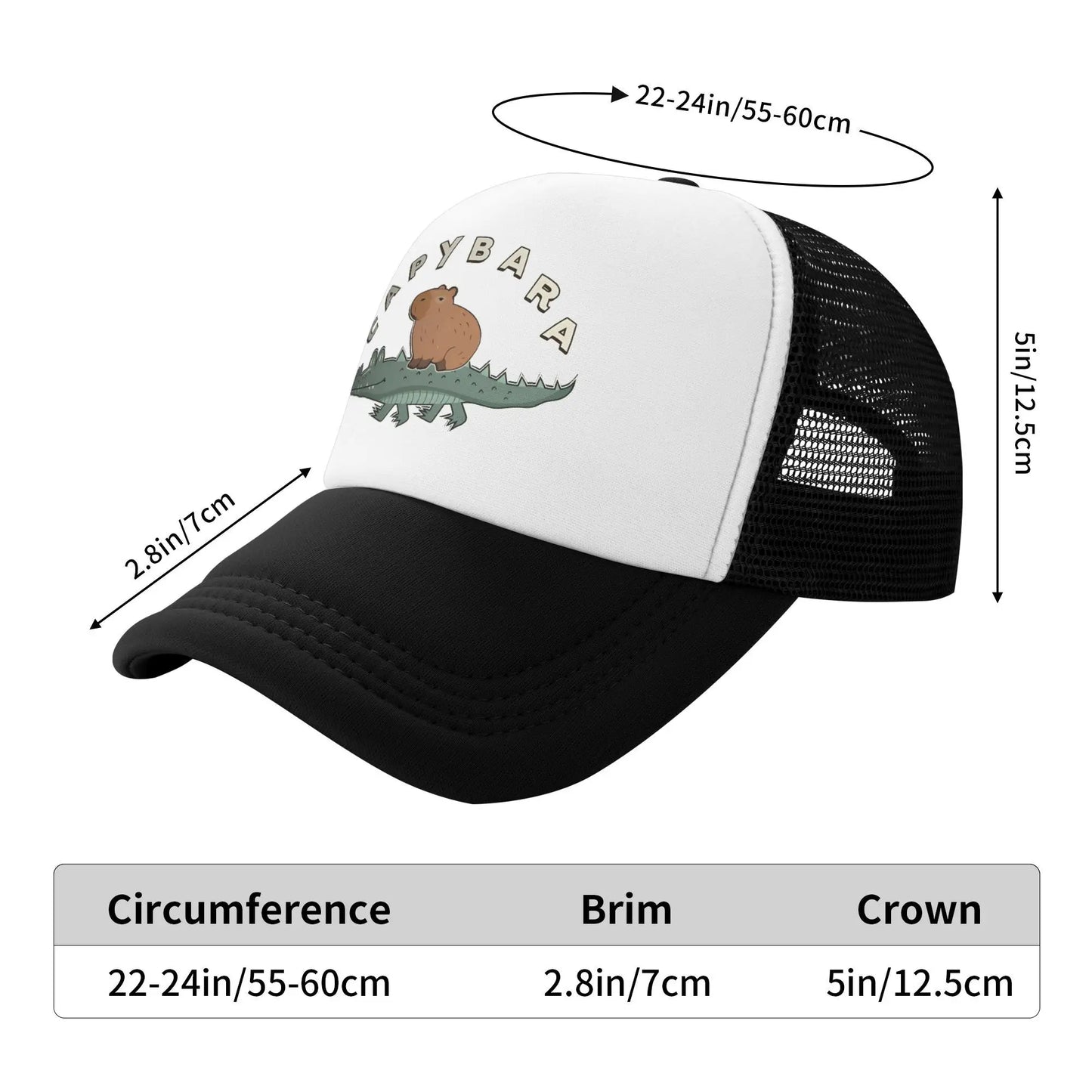 Capybara Trucker Hat – Adjustable Mesh Baseball Cap