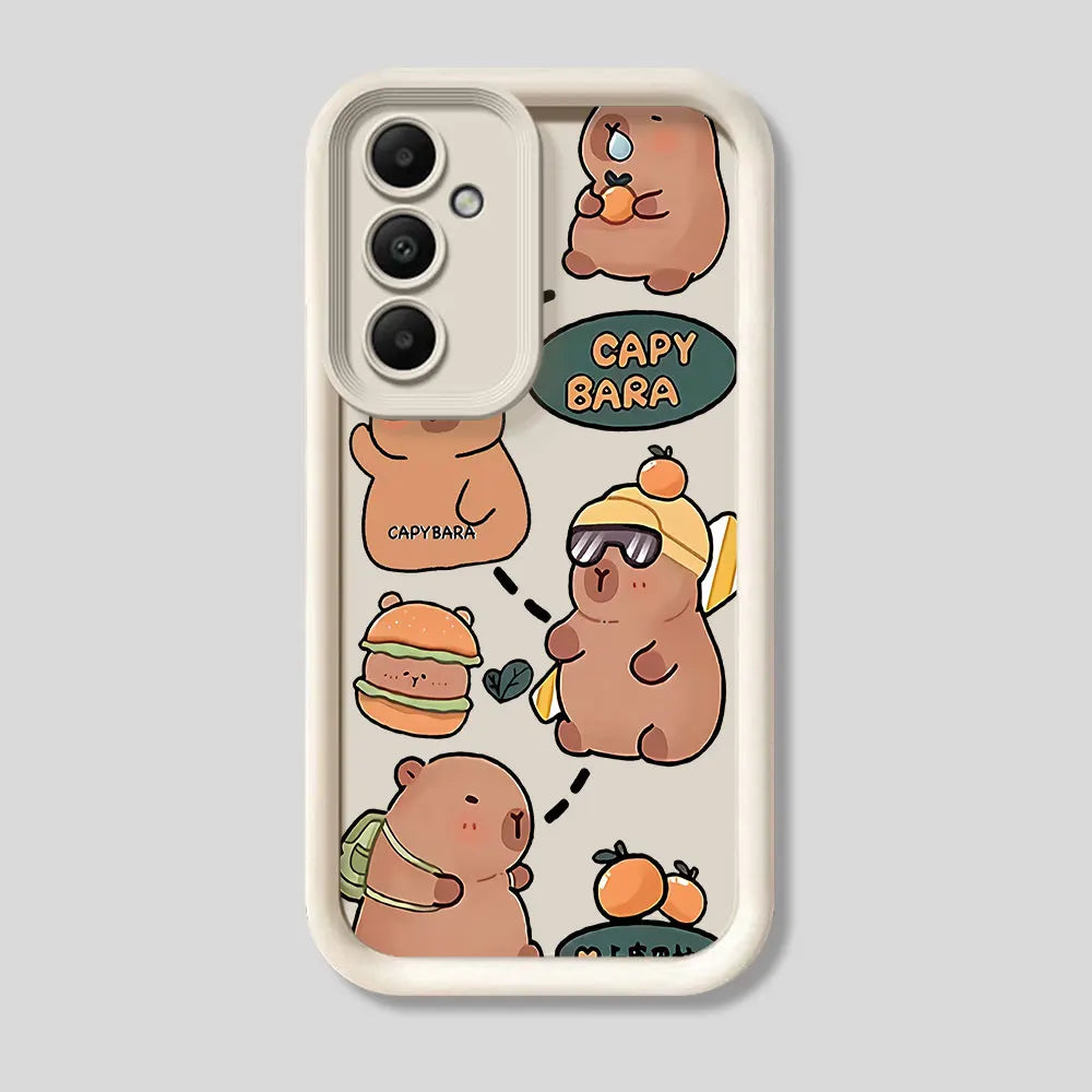 Capybara Phone Case for Samsung Galaxy A Series – Soft Silicone Shockproof Cover