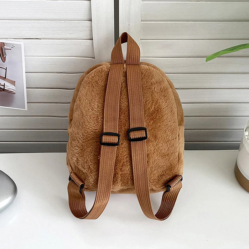 Capybara Plush Backpack – Cute Cartoon Animal Bag for Girls, Kids & Women (25cm)