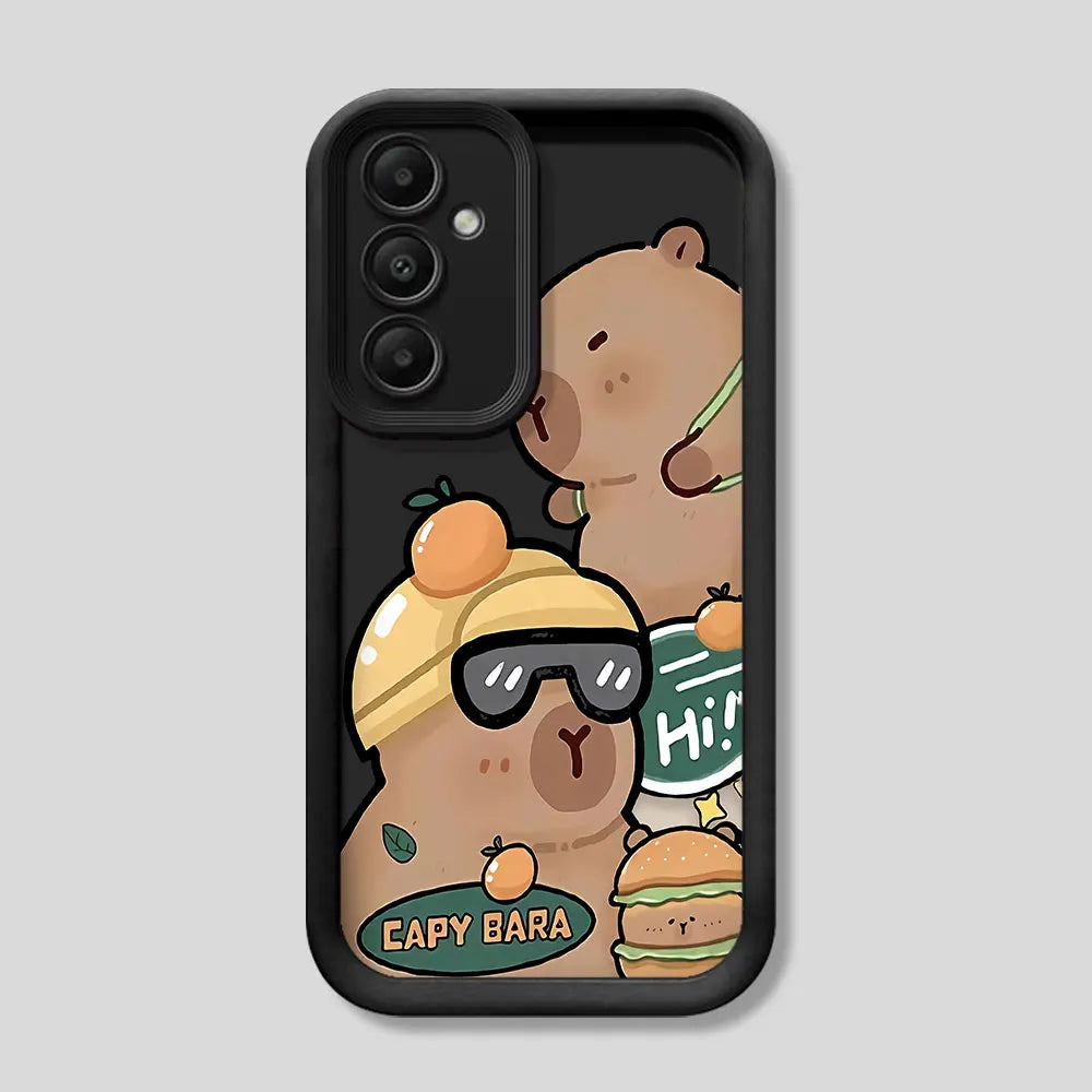 Capybara Phone Case for Samsung Galaxy A Series – Soft Silicone Shockproof Cover