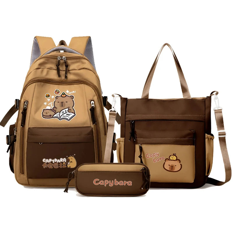 Capybara Cartoon Backpack – Lightweight, Durable & Adorably Cute