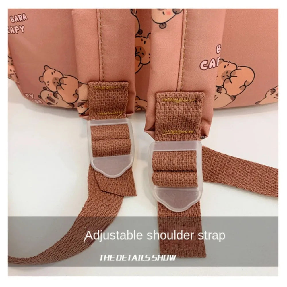 Cute Capybara Backpack – Lightweight & Spacious School Bag