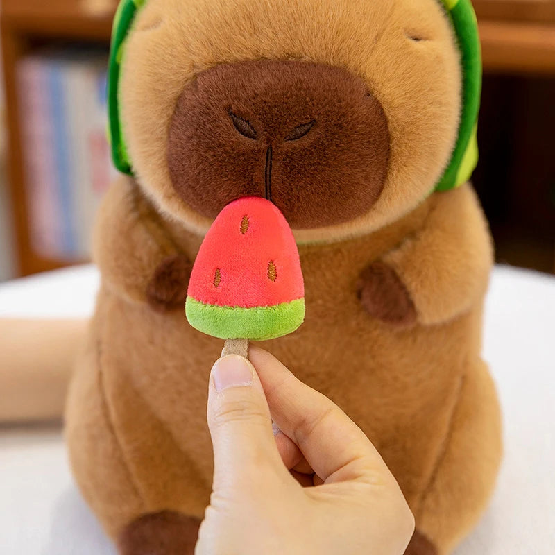 Watermelon Capybara Plush Toy – Cute Stuffed Animal Doll (23/30cm)
