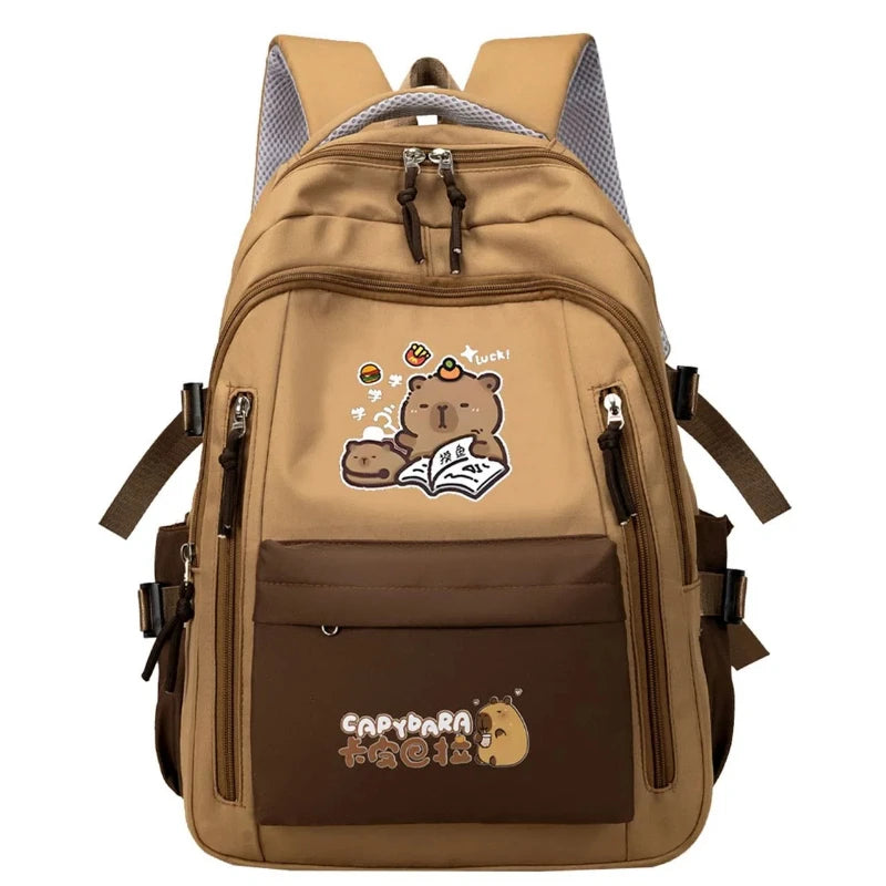 Capybara Cartoon Backpack – Lightweight, Durable & Adorably Cute