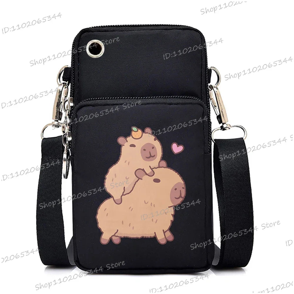 Capybara Boba Tea Messenger Bag – Cute Small Crossbody & Coin Purse