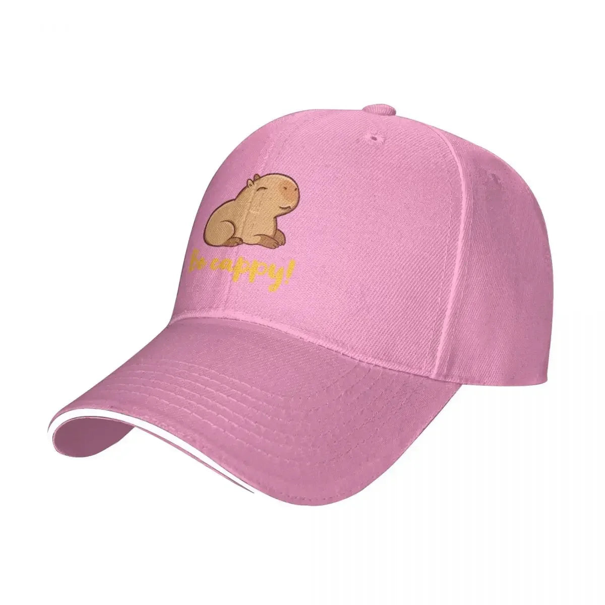 “Be Cappy” Capybara Baseball Cap – Unisex Adjustable Sun Hat